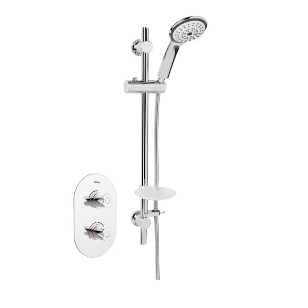 Bristan Artisan Thermostatic Recessed Concealed Dual Control Shower Valve with Adjustable Riser