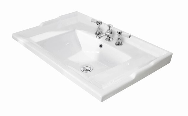 800MM TRADITIONAL 3 TAP HOLE BASIN
