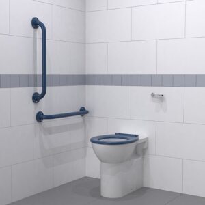 Back to wall ambulant Doc M toilet pack with steel exposed fixing grab rails AMBBTW crop