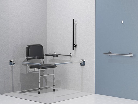 Doc M changing room pack with stainless steel luxury concealed fixing grab rails 321106 SP crop