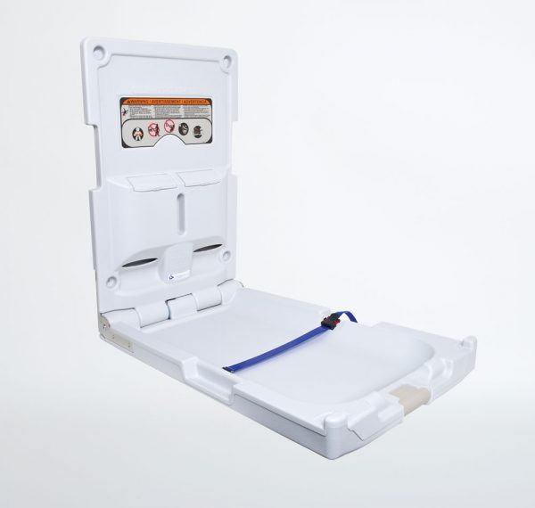 Premium baby changing unit vertical white RAL 9016