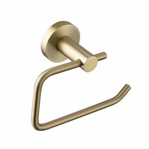 Bristan Round Toilet Roll Holder - Brushed Brass (RD ROLL BB)