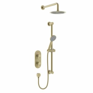 Bristan Saffron Concealed Dual Control Shower Pack - Brushed Brass (SAFFRON BB SHWR PK)