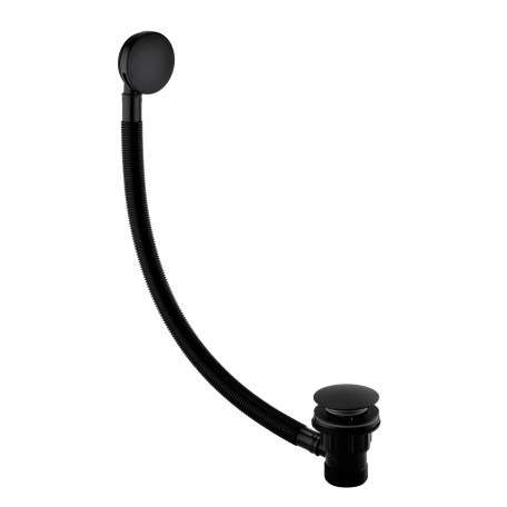 Bristan Round Clicker Bath Waste Black with Overflow (W BATH03 BLK)