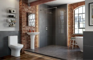 Opulent bathroom range - showing toilet basin and shower