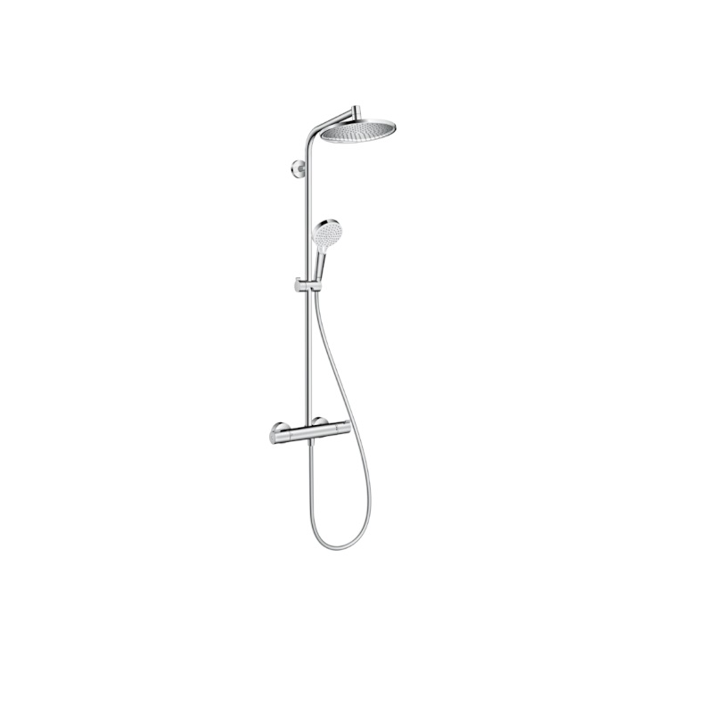 Hansgrohe Crometta S Showerpipe 240 1jet with thermostatic shower mixer