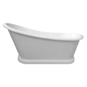An image of the Bayswater slipper boat bath in earls grey