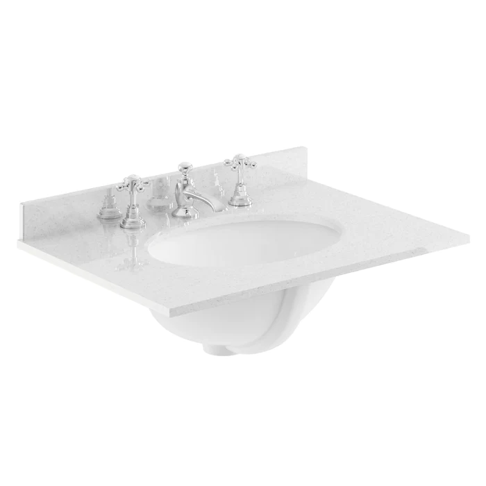 Bayswater BCT603W Victrion 600mm Marble Top 3TH - White