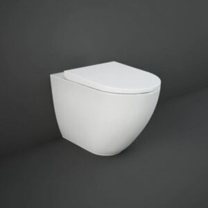 RAK Ceramics Des Rimless Back To Wall Pan with Soft Close Seat DESBTWPANSC