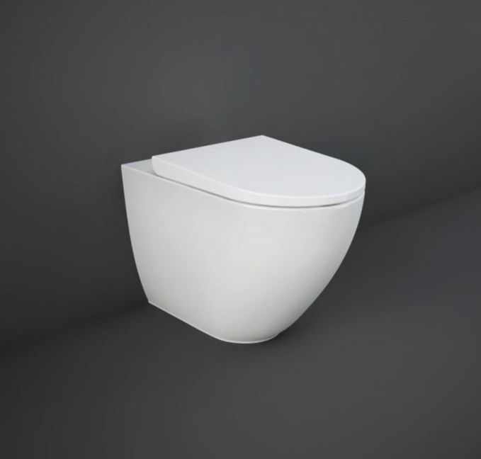 RAK Ceramics Des Rimless Back To Wall Pan with Soft Close Seat DESBTWPANSC