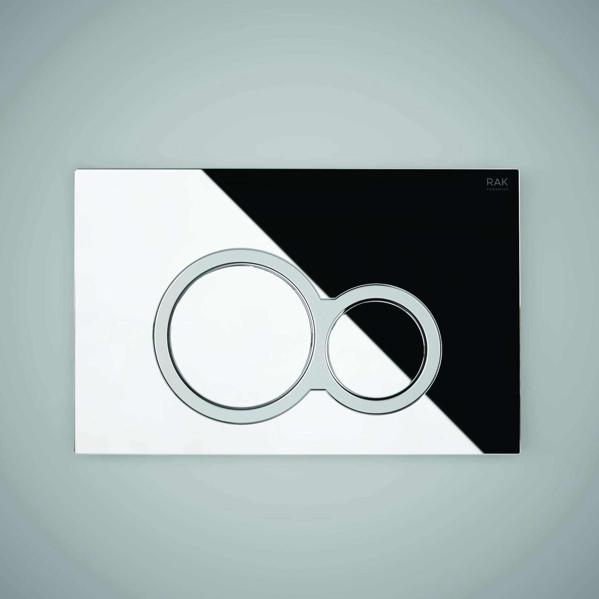 RAK Ceramics Round Push Plate For 8cm Cistern FS04RAKCPB8C