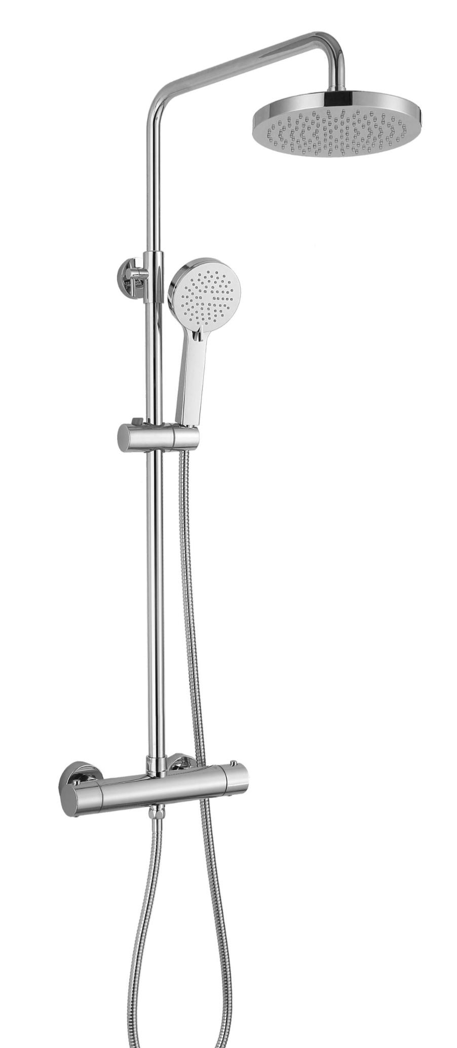 RAK Ceramics Cool Touch Thermostatic Shower Column with Fixed Head and Shower Kit (WRAS) RAKSHW6011