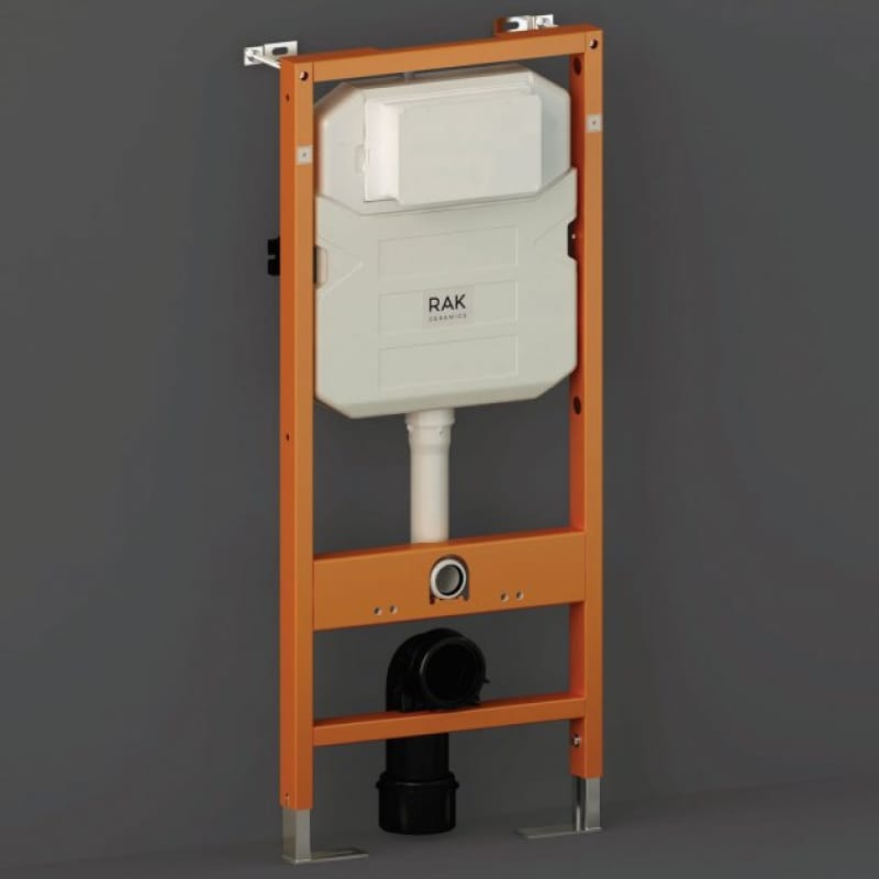 RAK Ceramics 12cm Front Flush Regular Concealed Cistern and Frame for Wall Hung Pan - Frame Height 114cm