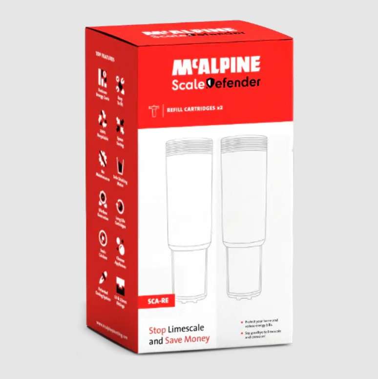 MCALPINE SCALE DEFENDER REFILL CARTRIDGES x2 (SCA-RE)
