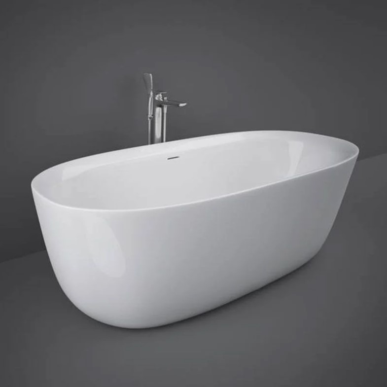 RAK Ceramics Contour 1800mm x 800mm Freestanding Oval Bath - White