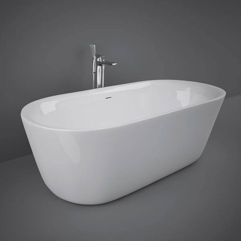 RAK Ceramics Contour 1800mm x 800mm Freestanding Round Bath - White