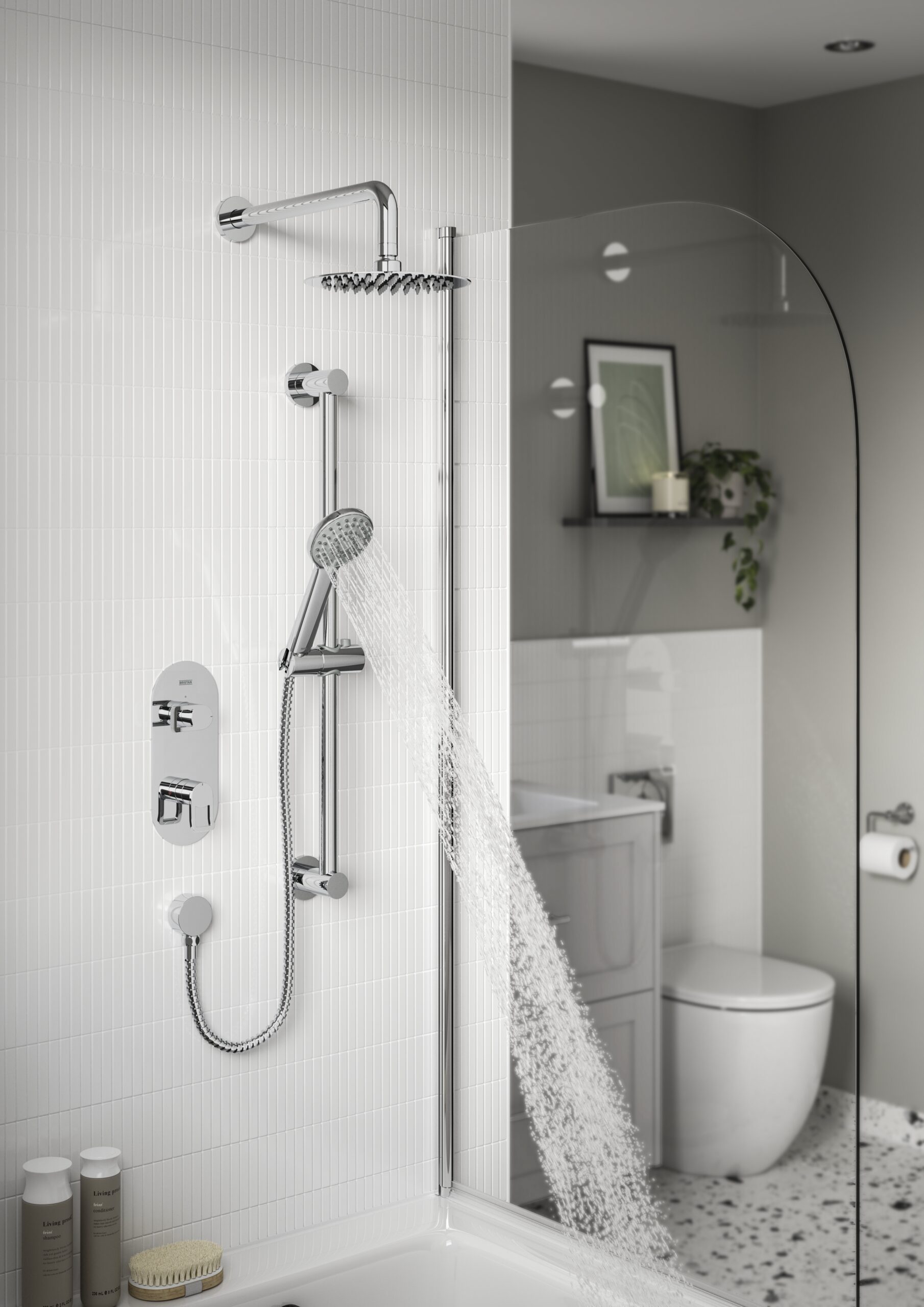 Bristan Saffron Concealed Dual Control Shower Pack