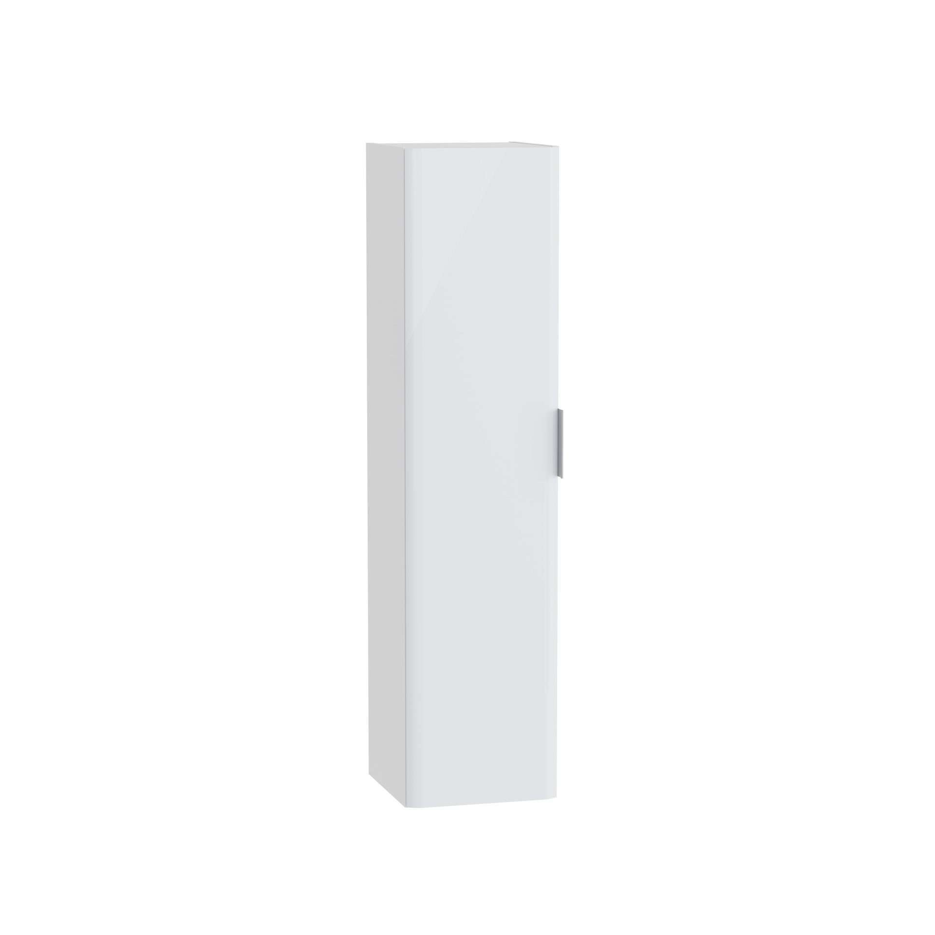 Vitra S20 Round Tall Unit 35 cm with one door High Gloss White