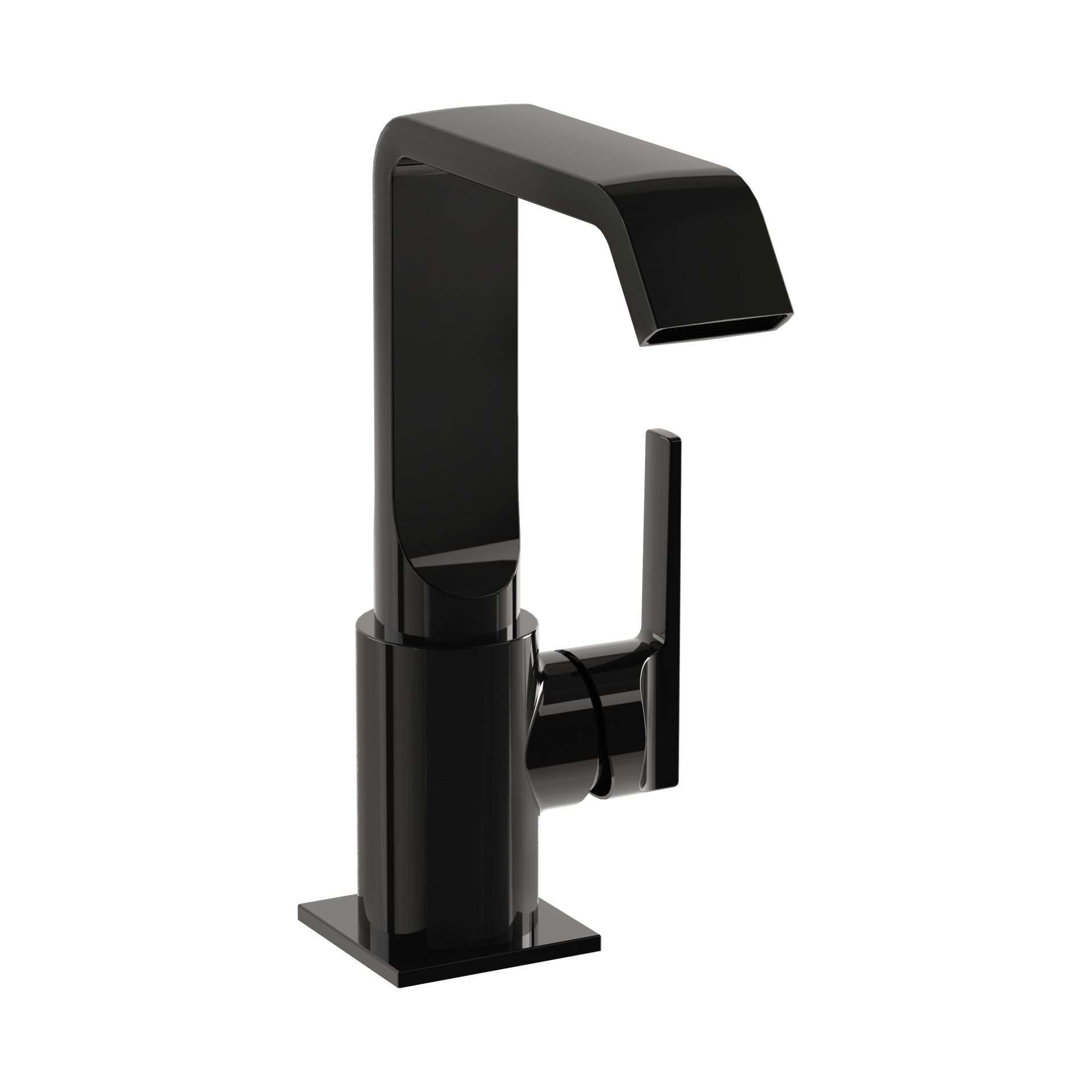 Vitra Suit Basin Mixer with side handle Gloss Black