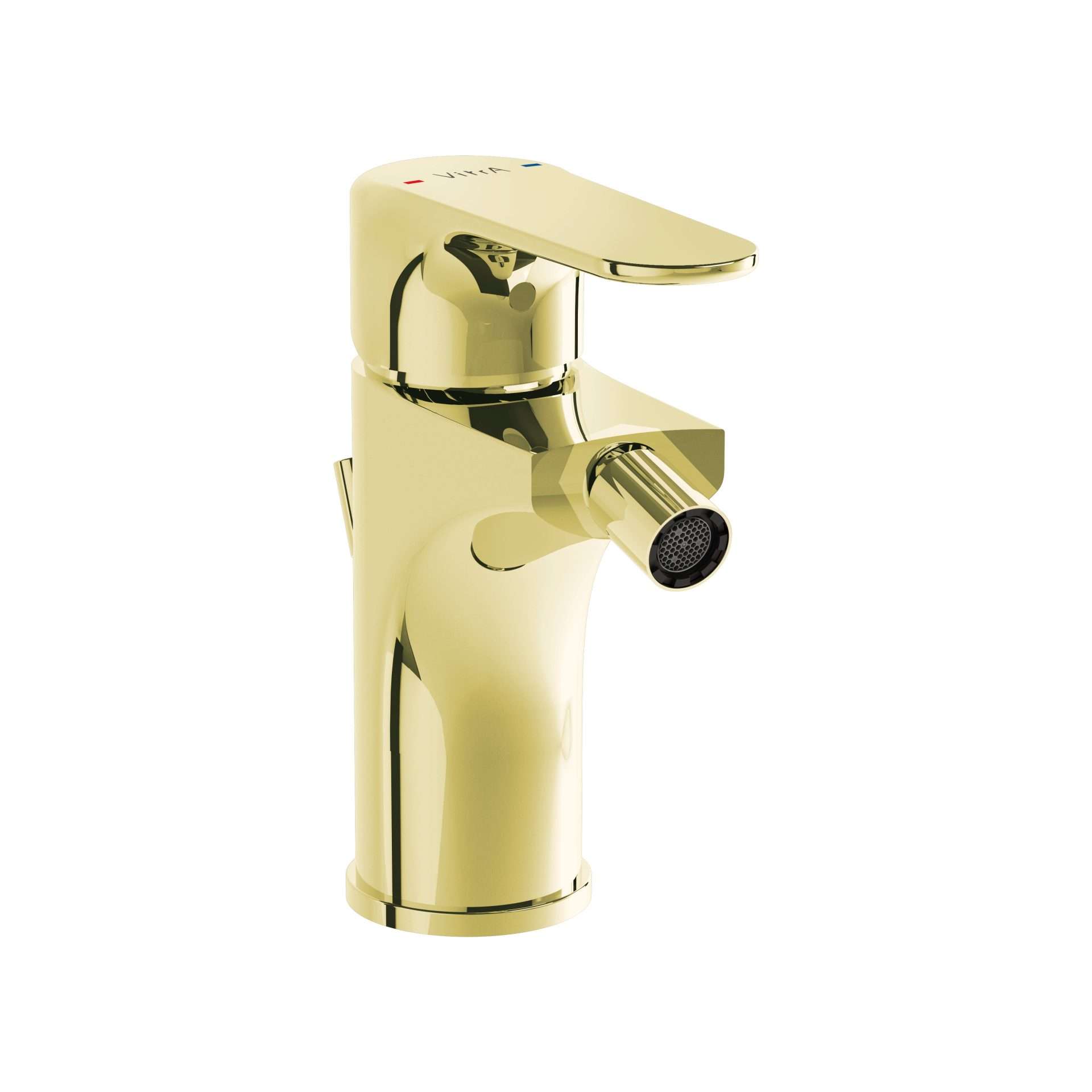 Vitra Root Round Bidet Mixer Soft Gold