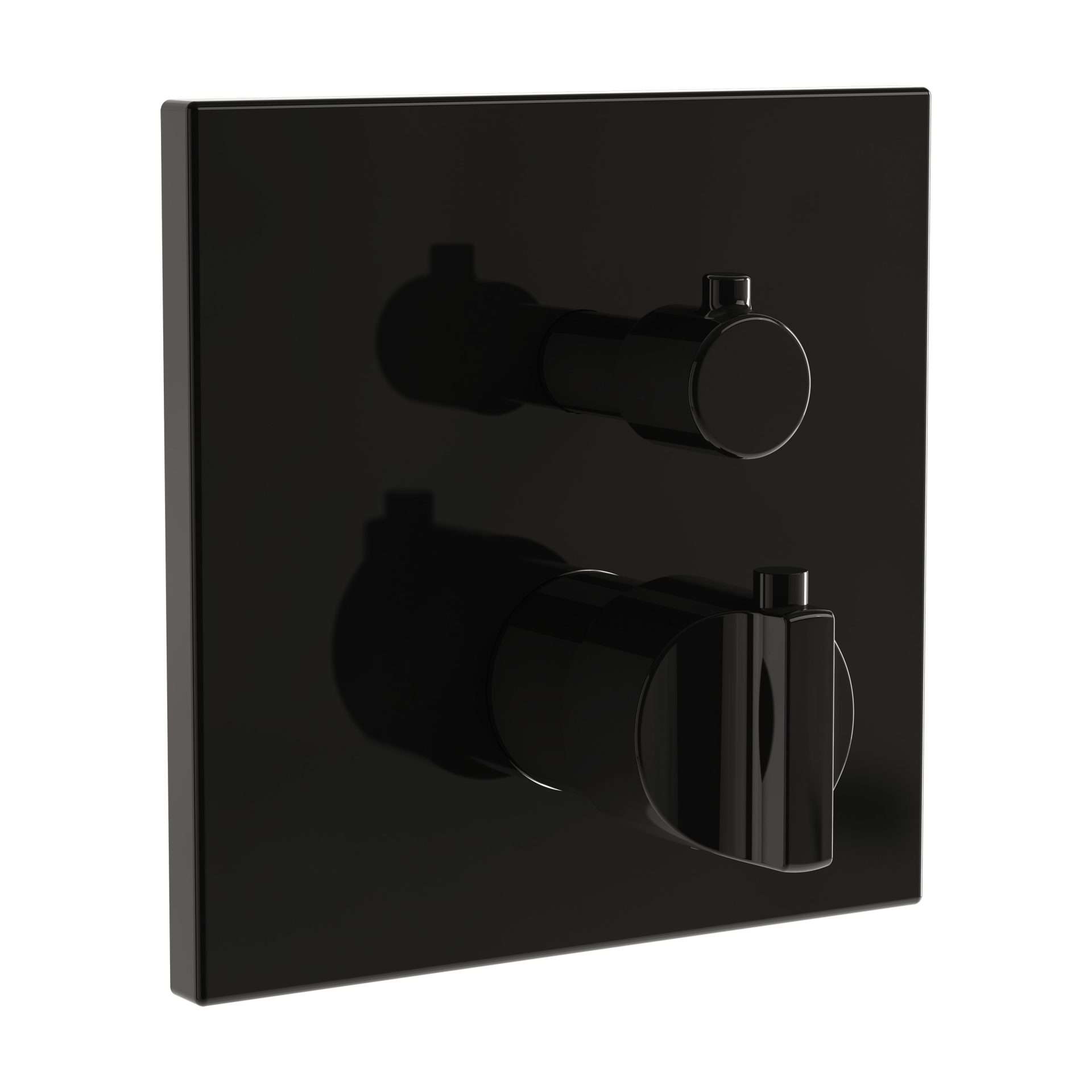 Vitra Suit Built-in Thermostatic Shower Mixer Gloss Black